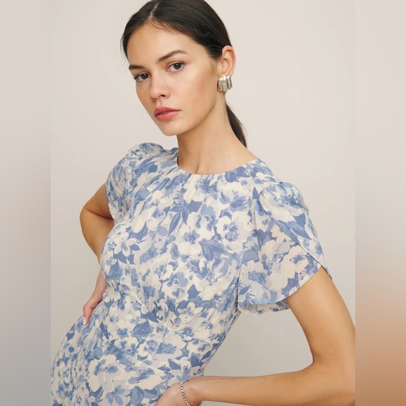 Reformation Blue and White “Lula” Dress - Picture 2 of 7